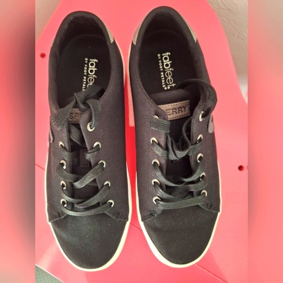 Sperry Fabfeet Black Women's Sandy Sneakers Size 9.5 W - Picture 3 of 7